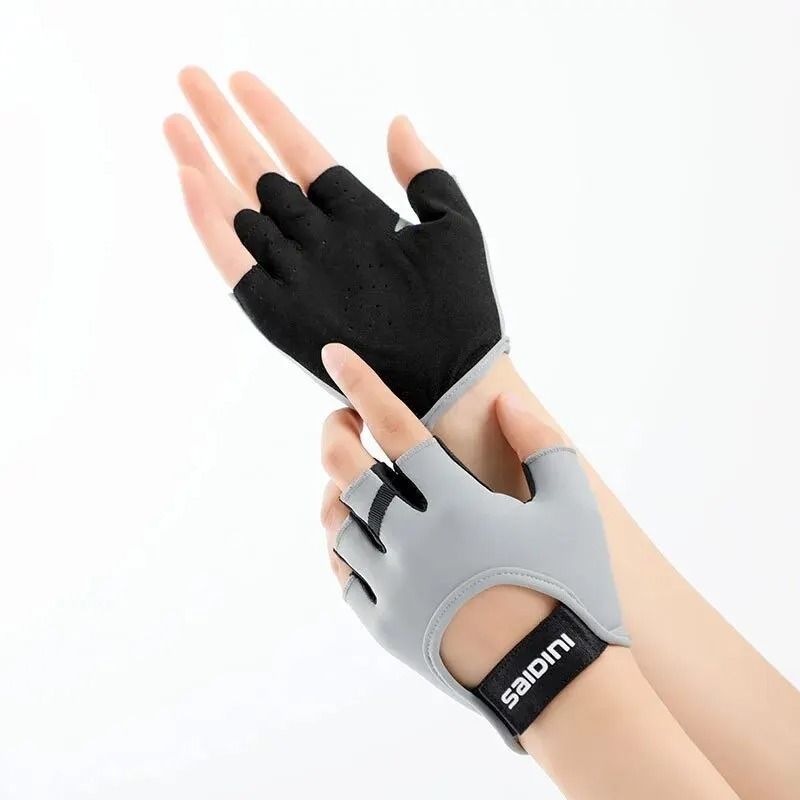Womens HalfFinger Sports Gloves AntiSlip ShockAbsorbing Fitness Gear 4