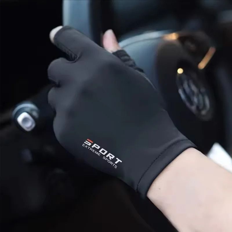 Professional Ice Silk HalfFinger Cycling Gloves HighElastic Sports Fitness Gear 2