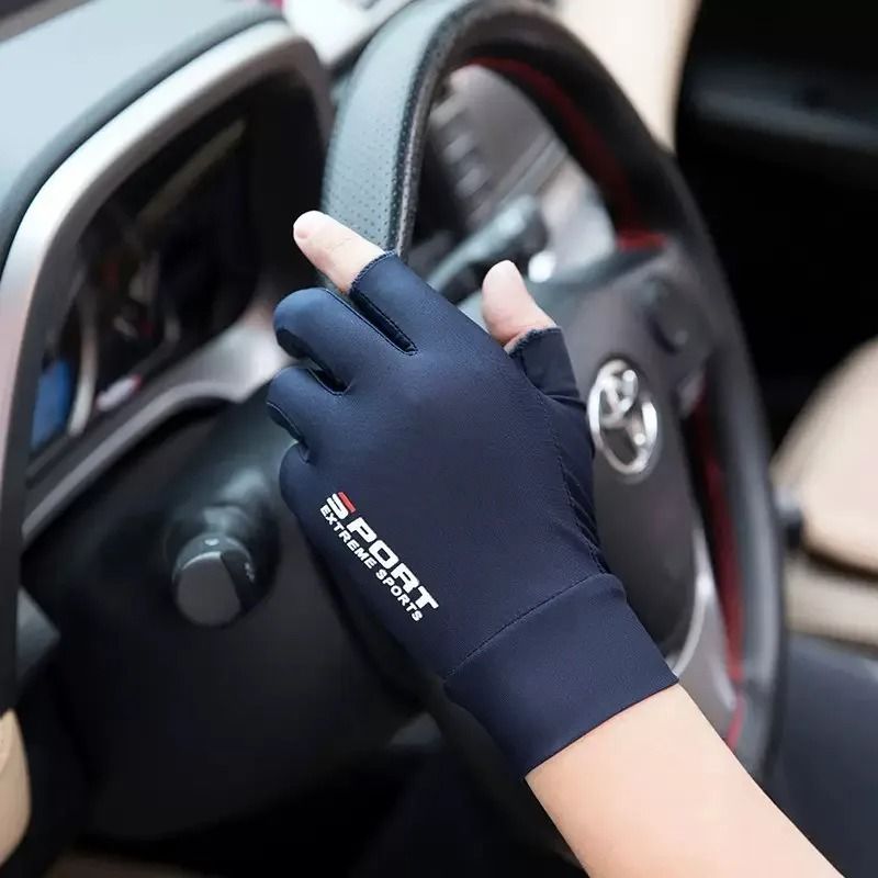 Professional Ice Silk HalfFinger Cycling Gloves HighElastic Sports Fitness Gear 11