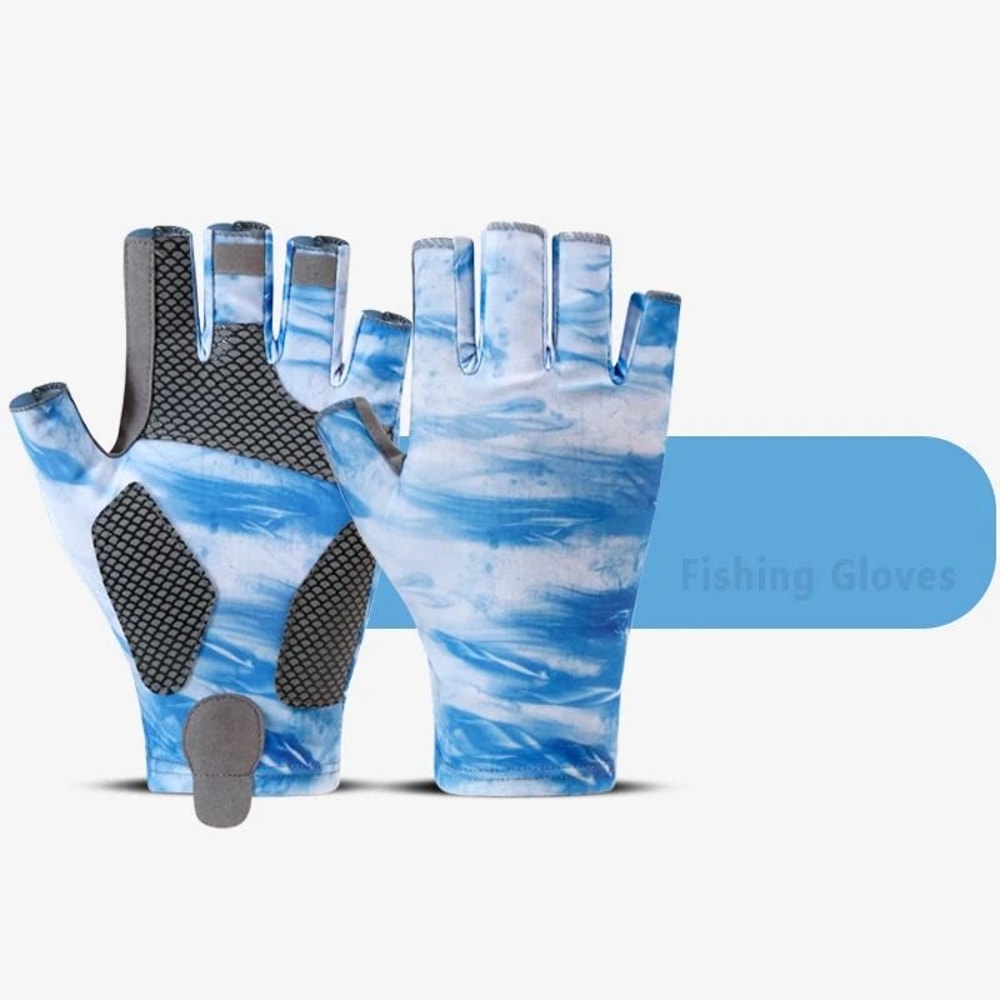 Summer Fishing Gloves HalfFinger AntiSlip QuickDrying Sun Protection 8