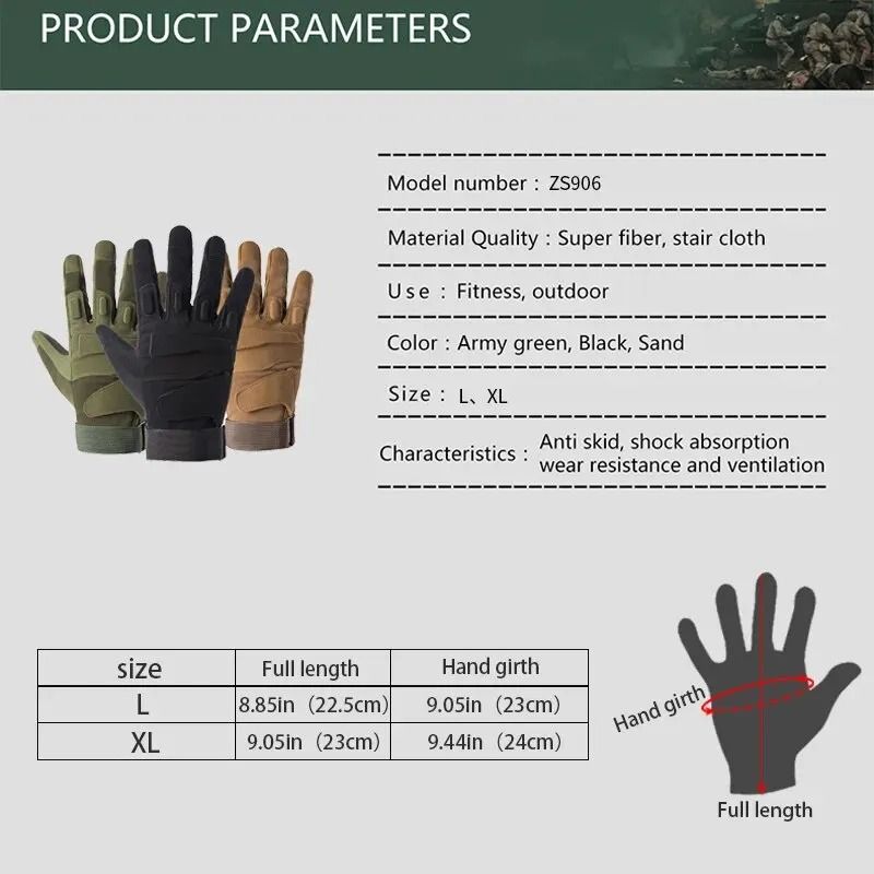 Tactical Fingerless Gloves Combat Shooting Hunting Performance Gear 1