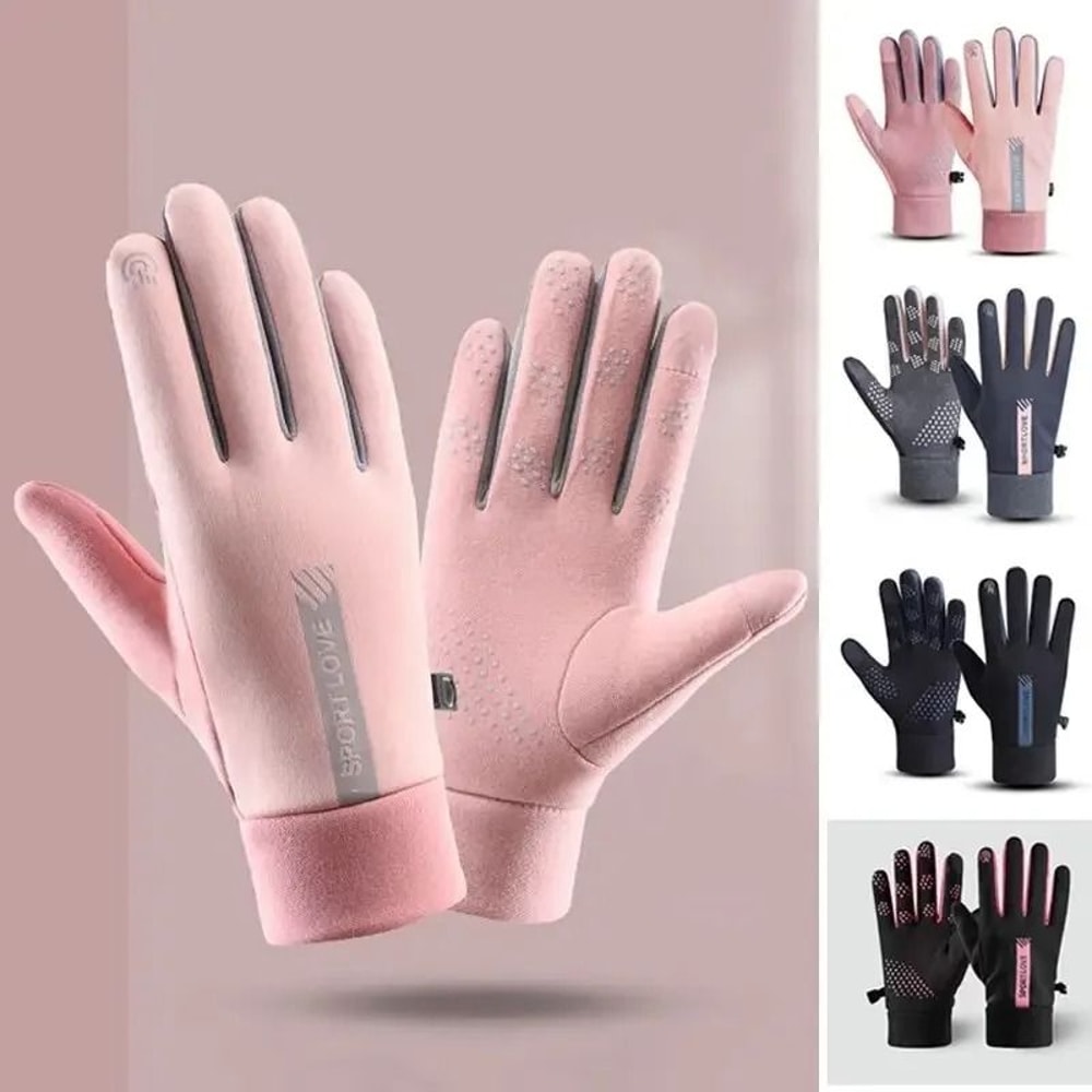 Autumn Winter Thermal Sports Gloves Waterproof WindResistant Cycling Gear 0