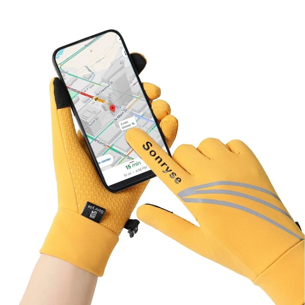 Winter Cycling Gloves Waterproof Fleece Thermal Riding Gear 1