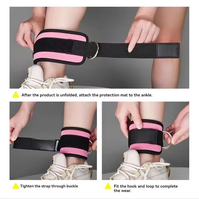 Adjustable Padded Ankle Cuffs For Glute Kickbacks Cable Machine Workouts 3