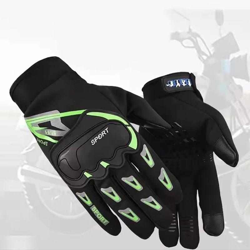 Breathable FullFinger Mesh Touchscreen Motorcycle Gloves 0