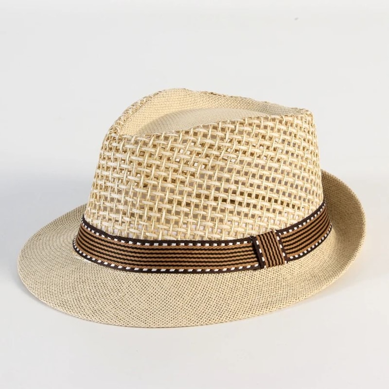 Classic Breathable Panama Straw Sun Hat For Men 0