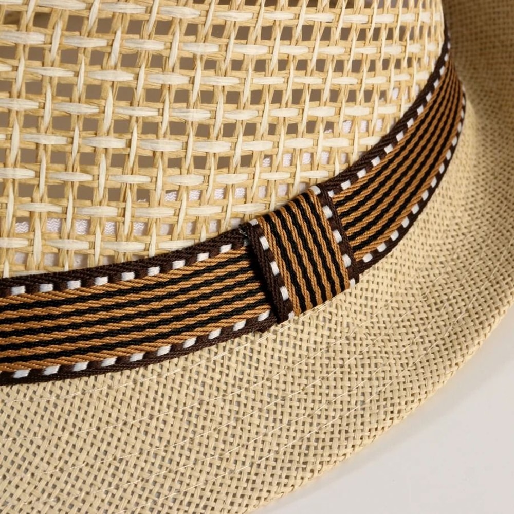 Classic Breathable Panama Straw Sun Hat For Men 3