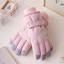 thermal velvet insulated windproof winter ski gloves