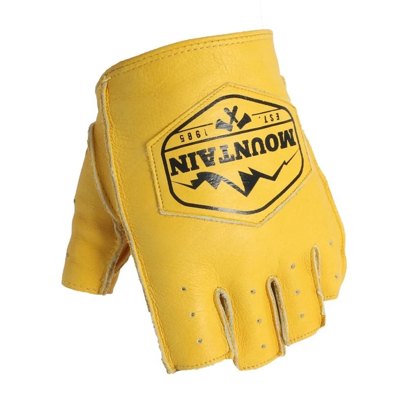 Retro Cowhide Leather HalfFinger Motorcycle Gloves 1