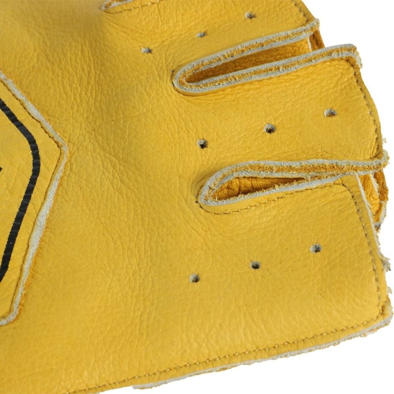 Retro Cowhide Leather HalfFinger Motorcycle Gloves 4