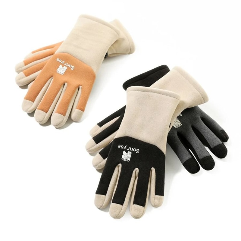 Thermal Fleece Windproof Outdoor Cycling Gloves 2