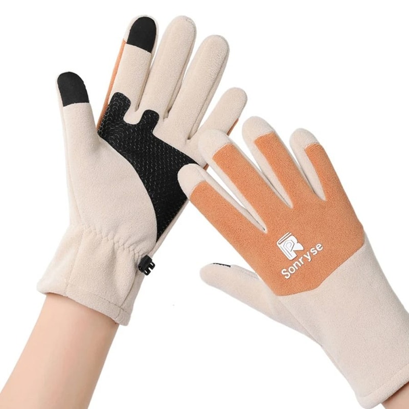Thermal Fleece Windproof Outdoor Cycling Gloves 3