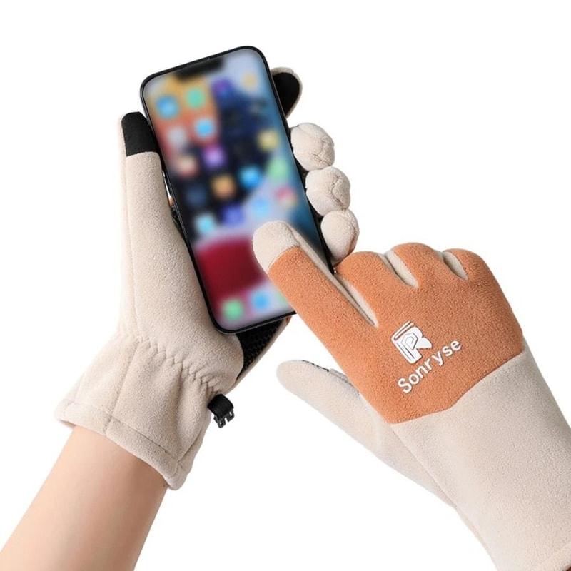 Thermal Fleece Windproof Outdoor Cycling Gloves 4