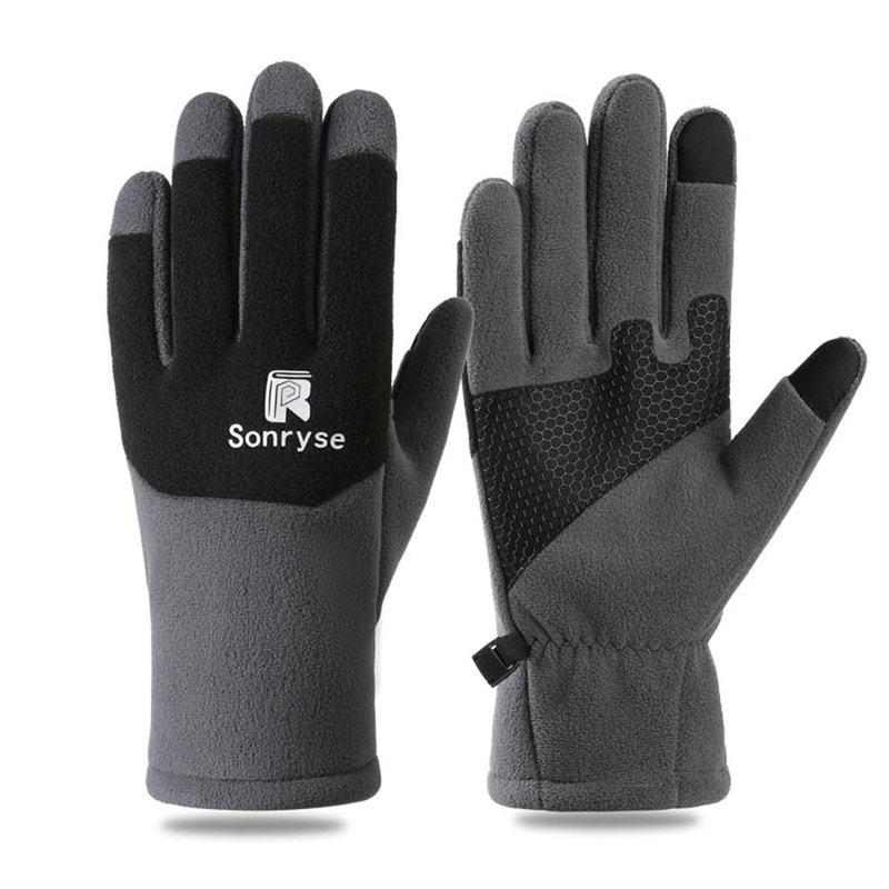 Thermal Fleece Windproof Outdoor Cycling Gloves 7