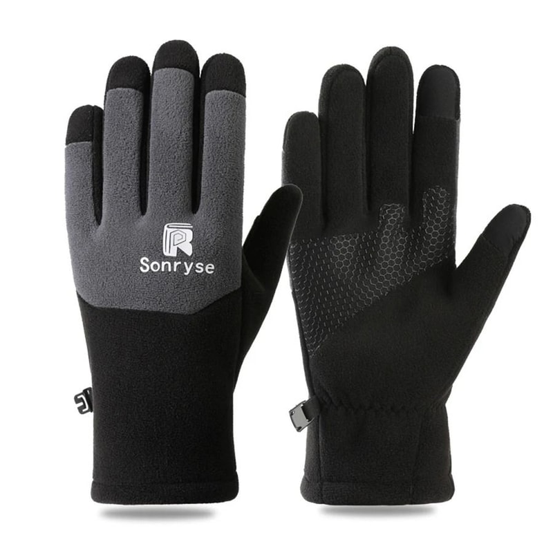 Thermal Fleece Windproof Outdoor Cycling Gloves 8