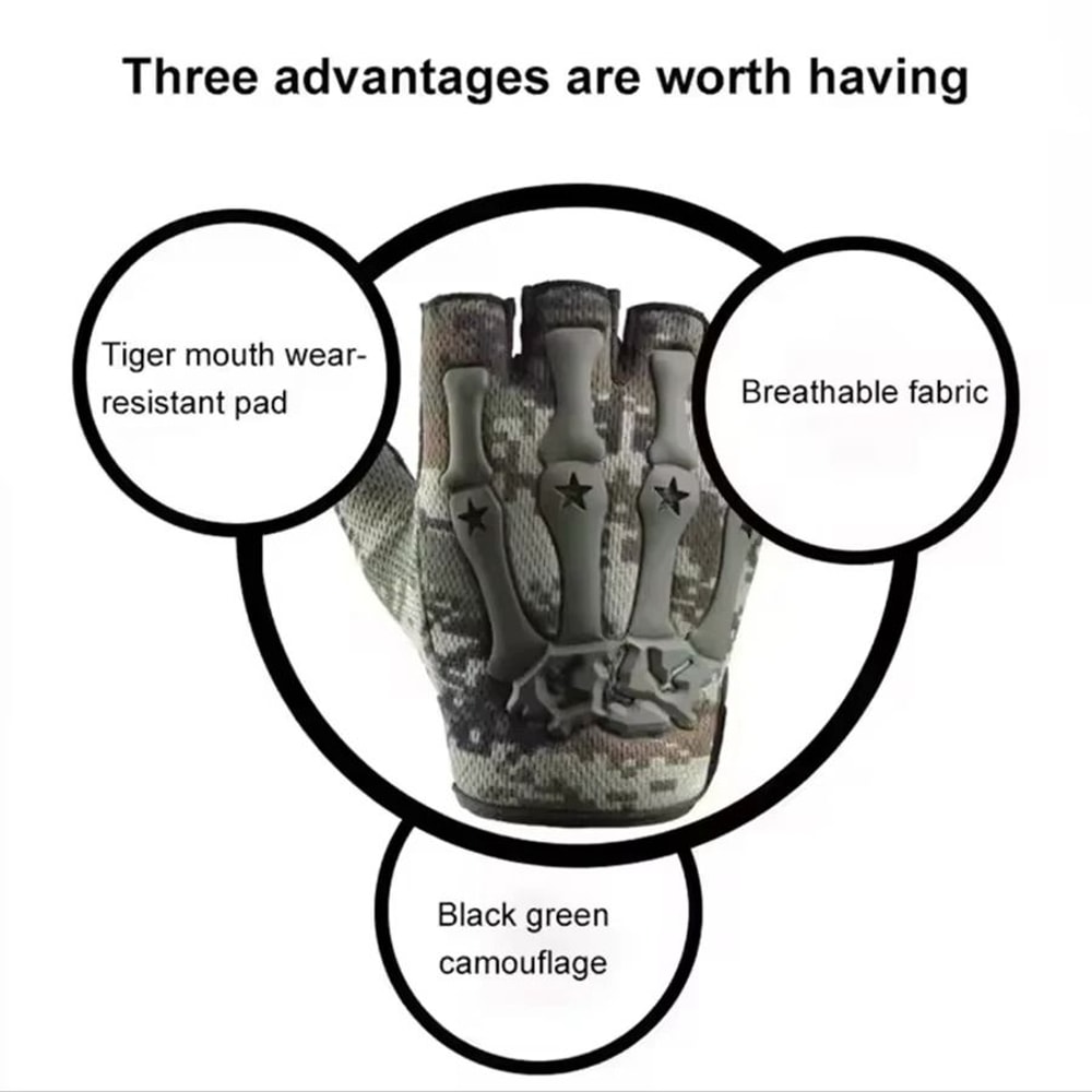 Skeleton Performance HalfFinger Tactical Sports Gloves 4