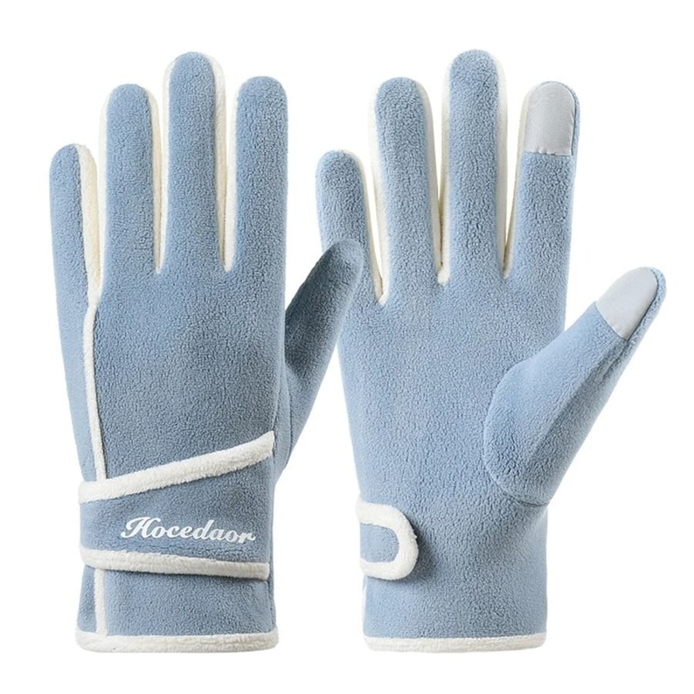 Thermal Velvet Insulated Windproof Riding Gloves 1