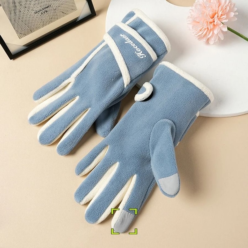 Thermal Velvet Insulated Windproof Riding Gloves 2