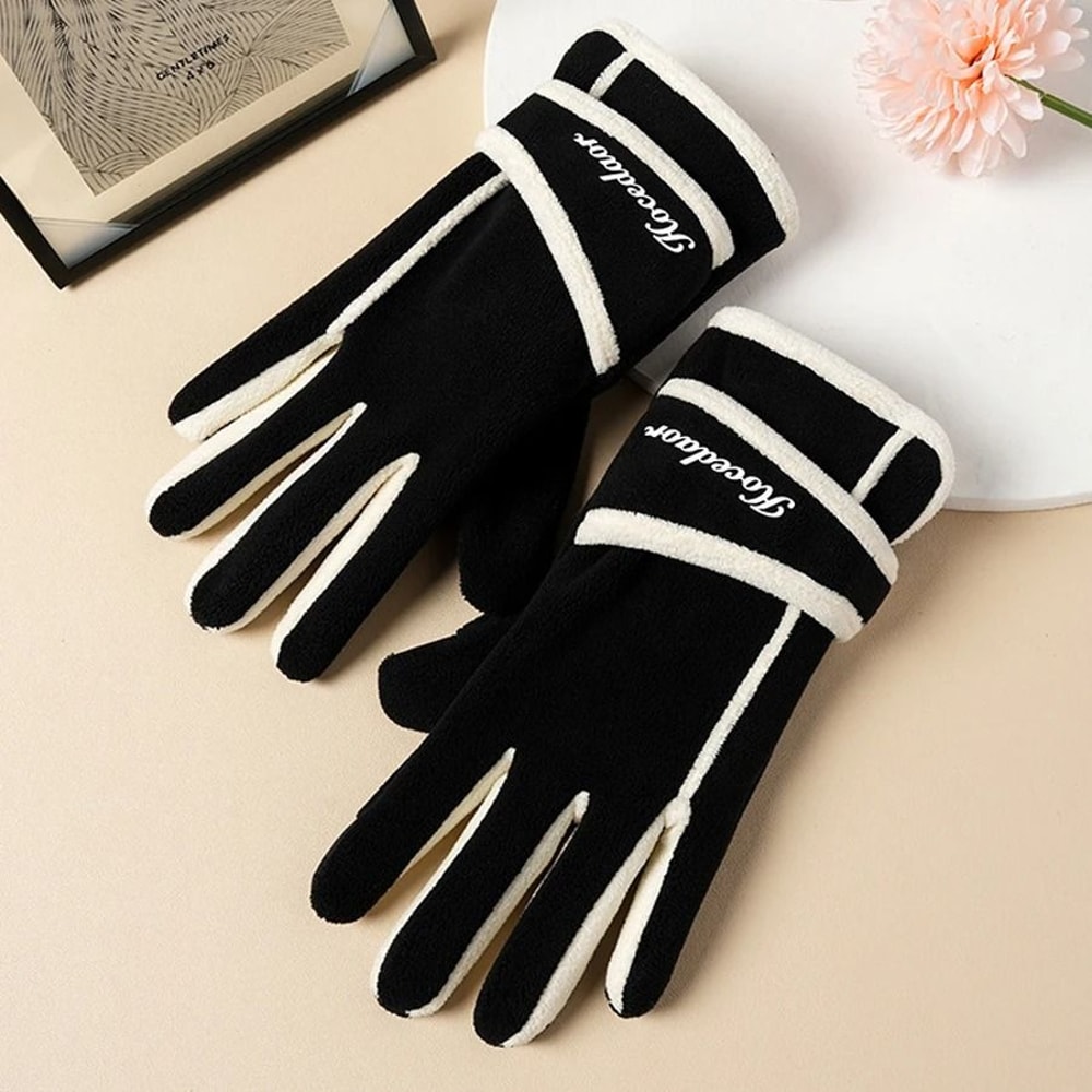 Thermal Velvet Insulated Windproof Riding Gloves 7