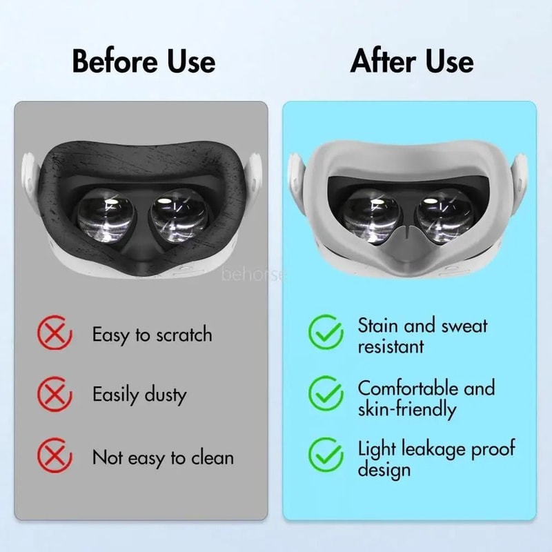 ComfortFit Silicone Face Cover For Meta Quest 3S 3