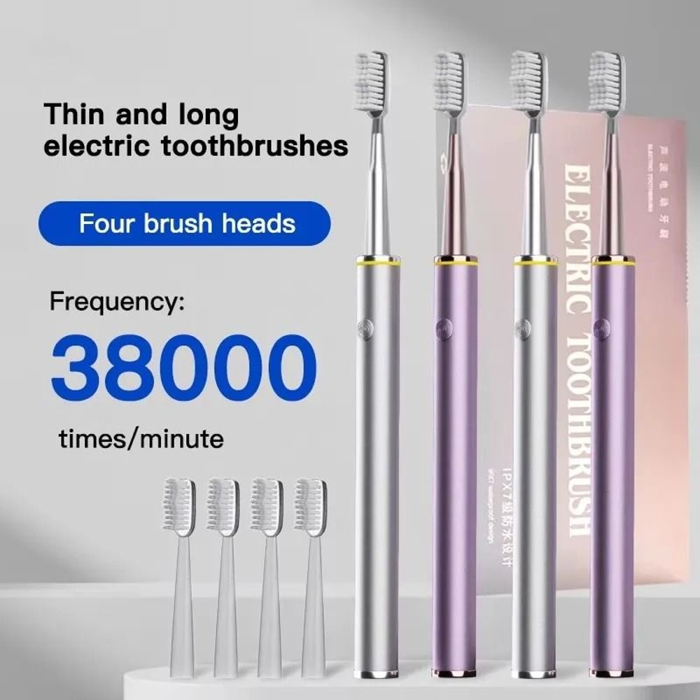 Elegant SlimBody Sonic Electric Toothbrush With Soft DuPont Bristles For Gentle Care 0