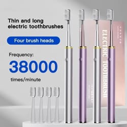 elegant slim-body sonic electric toothbrush with soft dupont bristles for gentle care