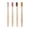 Natural EcoFriendly Bamboo Toothbrush Set With Individual Cowhide Wrap 10Piece Value Pack 5
