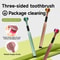 3Sided Comprehensive Deep Cleaning Toothbrush With Raised Tongue Scraper 2Pack 2
