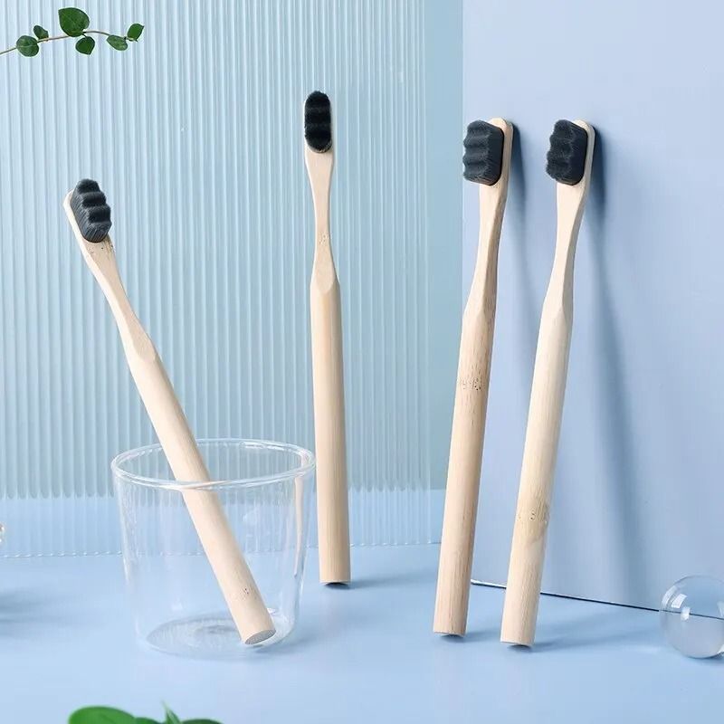 EcoFriendly Bamboo Toothbrush With UltraSoft 10000 Nano Bristles 4Pack 4