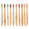 Natural EcoFriendly Bamboo Toothbrush Set Colorful 10Piece Value Pack 5