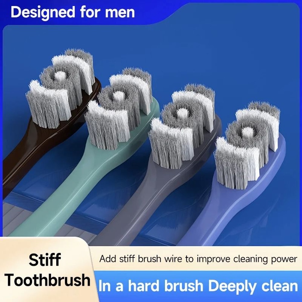 Universal 360 Deep Cleaning Hard Bristle Toothbrush For Men 6Piece Professional Se 1