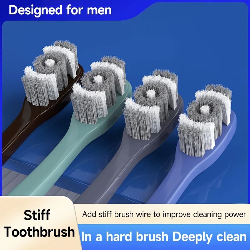 Universal 360 Deep Cleaning Hard Bristle Toothbrush For Men 6Piece Professional Se 1