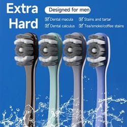 universal 360° deep cleaning hard bristle toothbrush for men 6-piece professional se