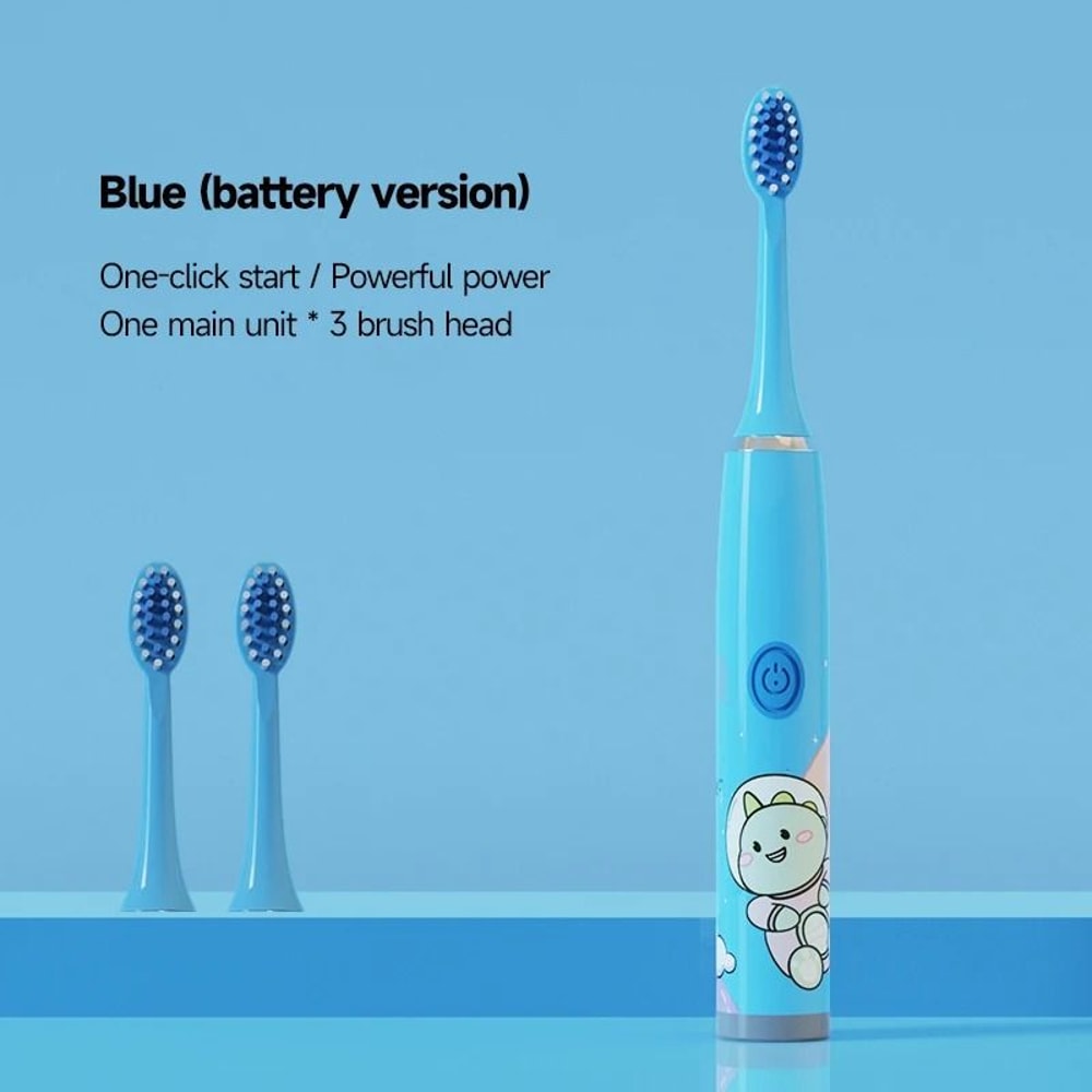 Rechargeable Colorful Cartoon Sonic Electric Toothbrush For Kids With Replacement Heads 7