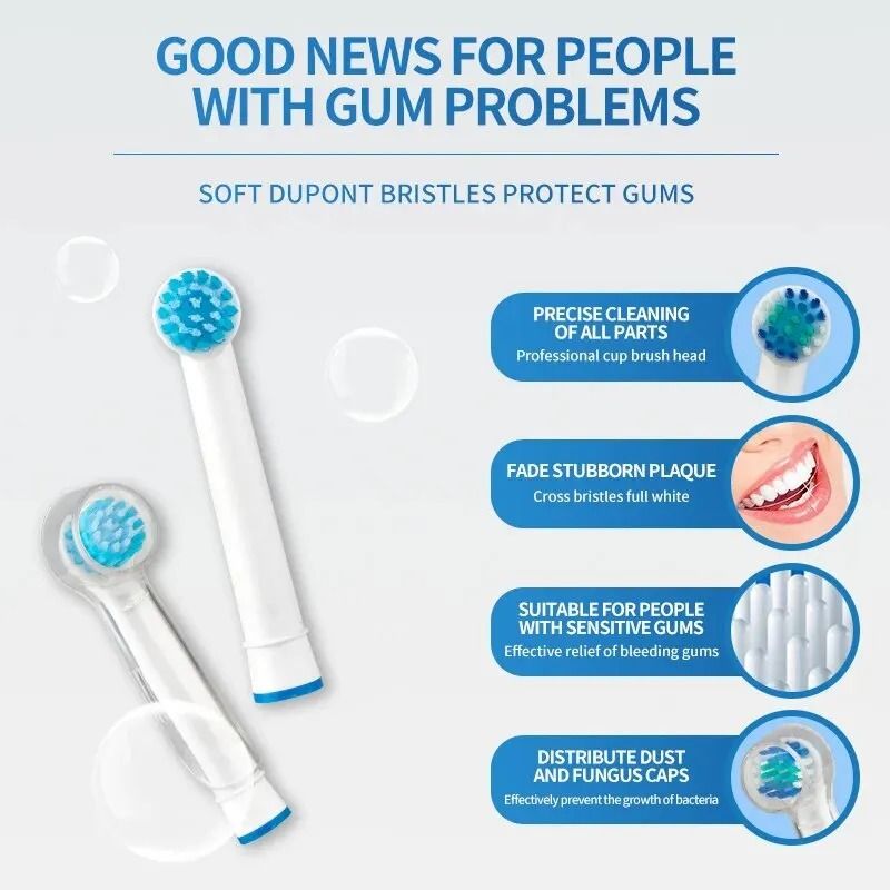 Universal Professional OralB Compatible Replacement Heads 4Piece Daily Care Set 1