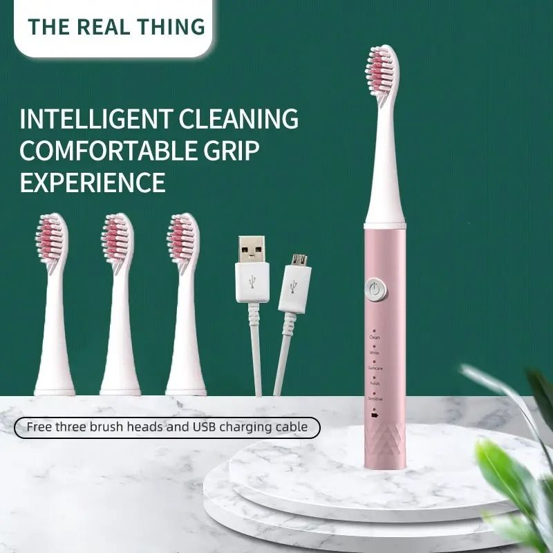 Rechargeable 5Mode Sonic Dental System 40000 SPM Waterproof Ultrasonic Toothbrush 7