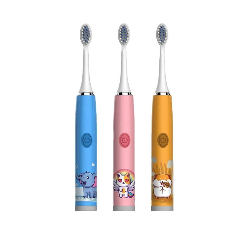 Childrens Sonic Electric Toothbrush Colorful Cartoon Design For Kids USB Rechargeable Waterproof 5