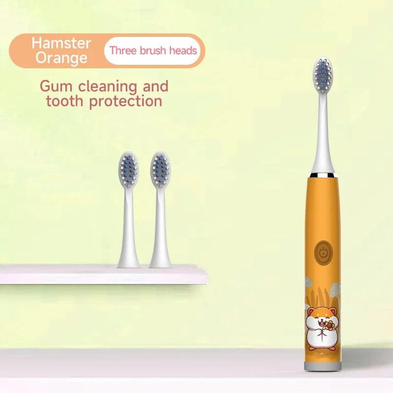 Childrens Sonic Electric Toothbrush Colorful Cartoon Design For Kids USB Rechargeable Waterproof 7