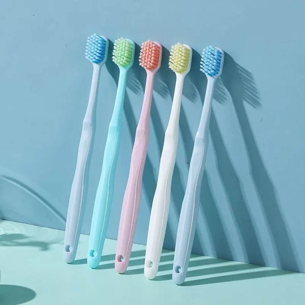 Macaron Series Wide Head Soft Bristle Toothbrush 10Piece HighValue Barrel 4
