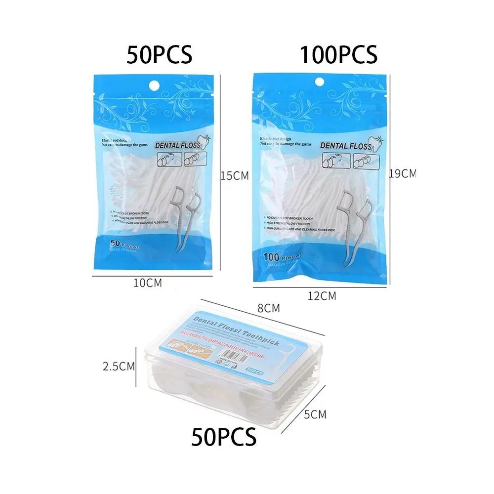 Professional UltraFine Flat Dental Floss Picks 50100 Pcs Bulk Hygiene Set 5