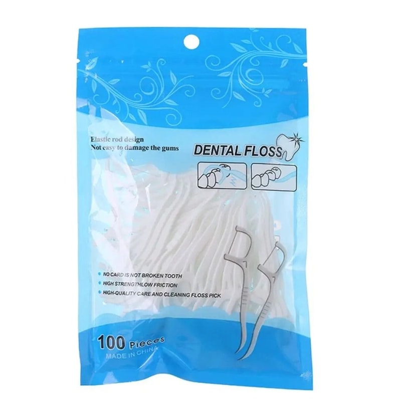Professional UltraFine Flat Dental Floss Picks 50100 Pcs Bulk Hygiene Set 8