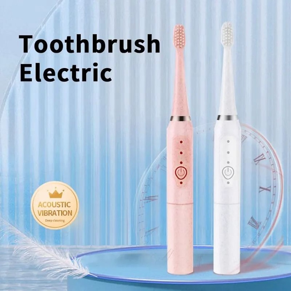 Sonic Toothbrush HighFrequency Waterproof Cleaning Color White 1