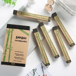 natural bamboo eco-friendly toothbrush | 10-piece sustainable family pack