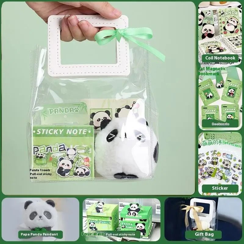 Kawaii Capybara Stationery Gift Set Handbag Edition With Plush Pendants Notebook 13