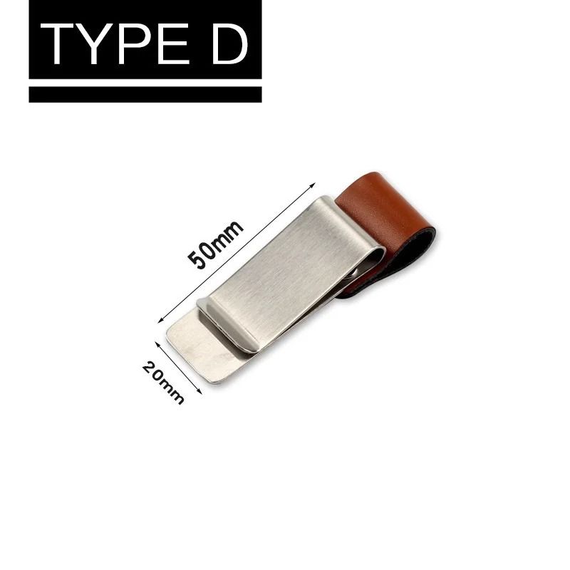 Vintage Style Leather Brass Pen Holder Clip Notebook Journal Accessory 9