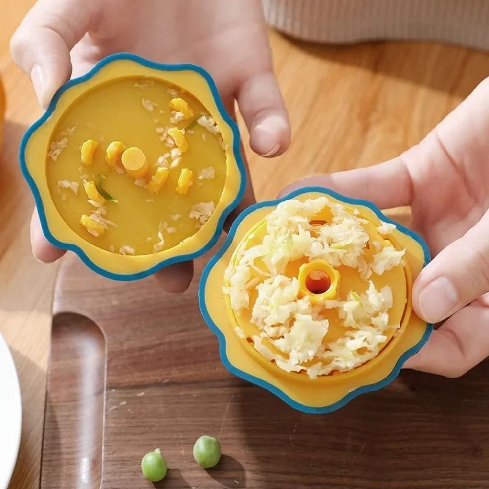 Cute GarlicShaped Rotary Grinder Manual Mini Chopper For Kitchen Precision 2