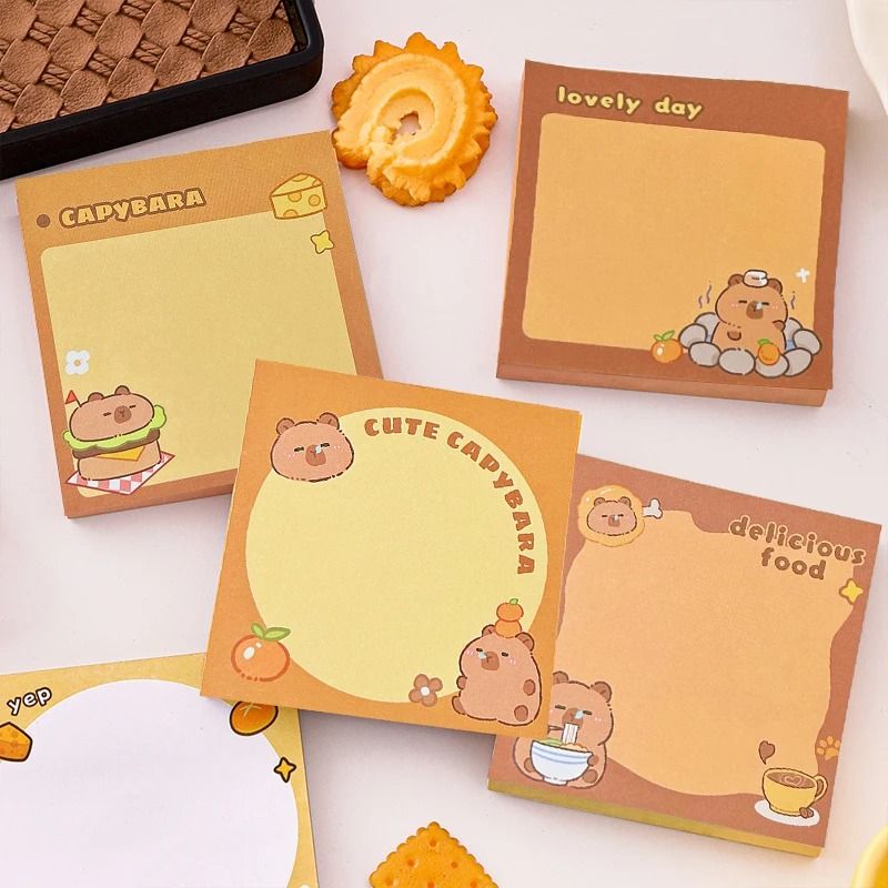 Kawaii Capybara Memo Pad Sticker Set 200PCS Creative School Office Supplies 6