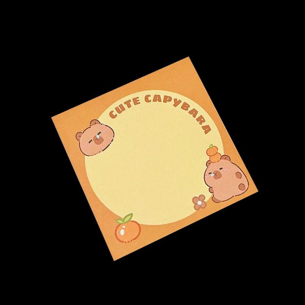 Kawaii Capybara Memo Pad Sticker Set 200PCS Creative School Office Supplies 8
