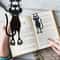 Creative Acrylic HollowedOut Bookmark Black Kitten Hanging Design For Reading Lovers 0