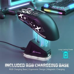 ultralight tri-mode wireless gaming mouse | 22k dpi & rgb magnetic charging dock